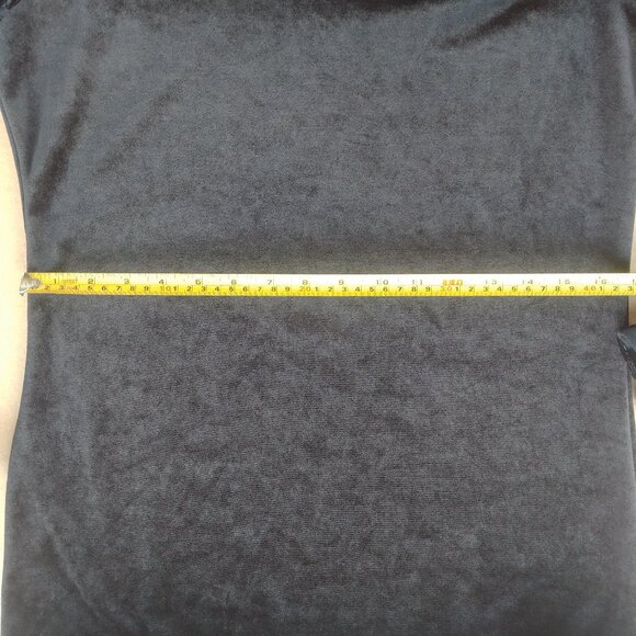 Diane von Furstenberg black velvet stretch midi maxi dress DVF sleeve de… - Picture 11 of 12